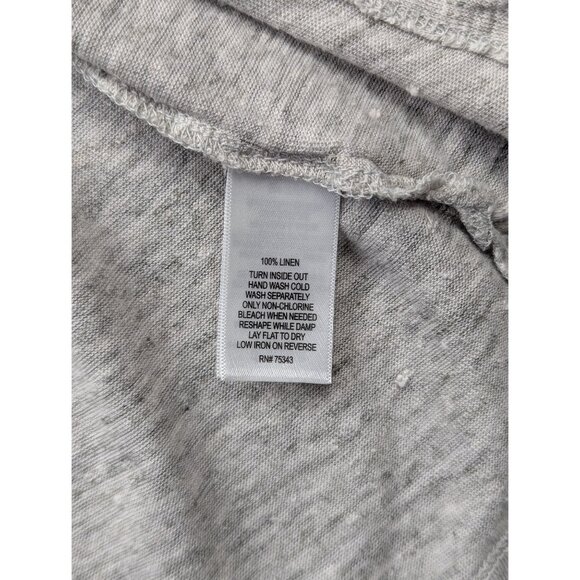 Cynthia Rowley 100% Linen Cardigan Size M Lightweight Open Front Boho Cali Gray - Picture 10 of 11